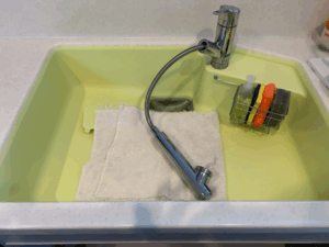 長野キッチン取付け隊　タッチレス水栓への取替　施工前